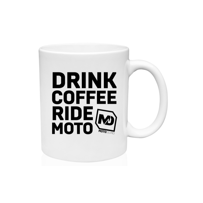 MotoDLVRD Drink Coffee Ride Moto Mug